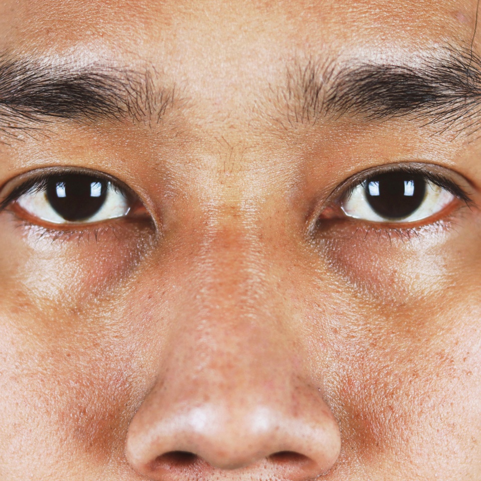 close up eyes of asian men