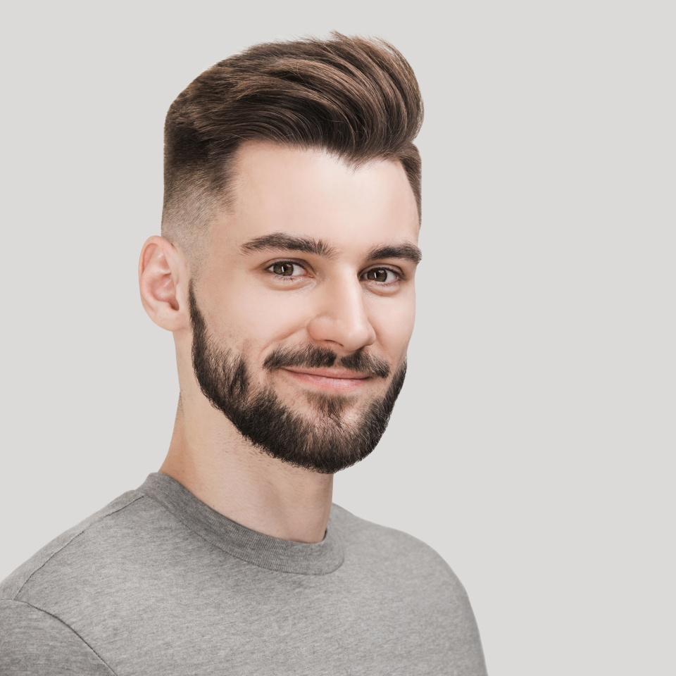 Smiling man studio portrait isolated. People, male beauty, student, lifestyle concept
